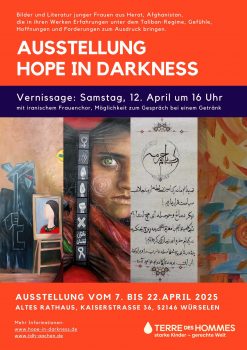 Ausstellung HOPE IN DARKNESS in Würselen